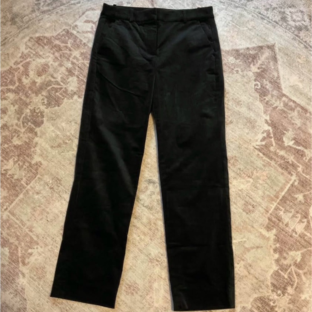 J. Crew Velvet Black Kallie Pants, Size 4